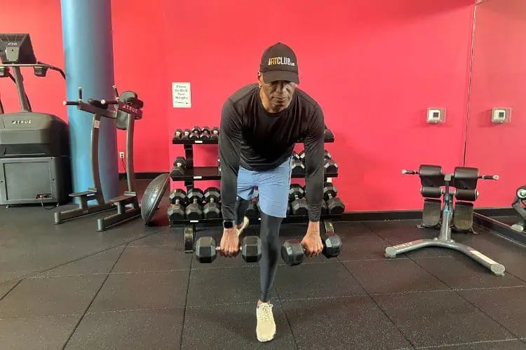 single leg dumbbell deadlift